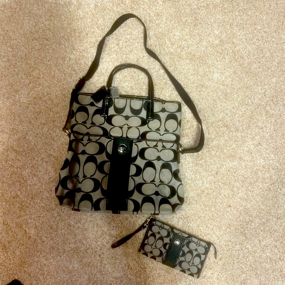 Coach bag and wristlet set.